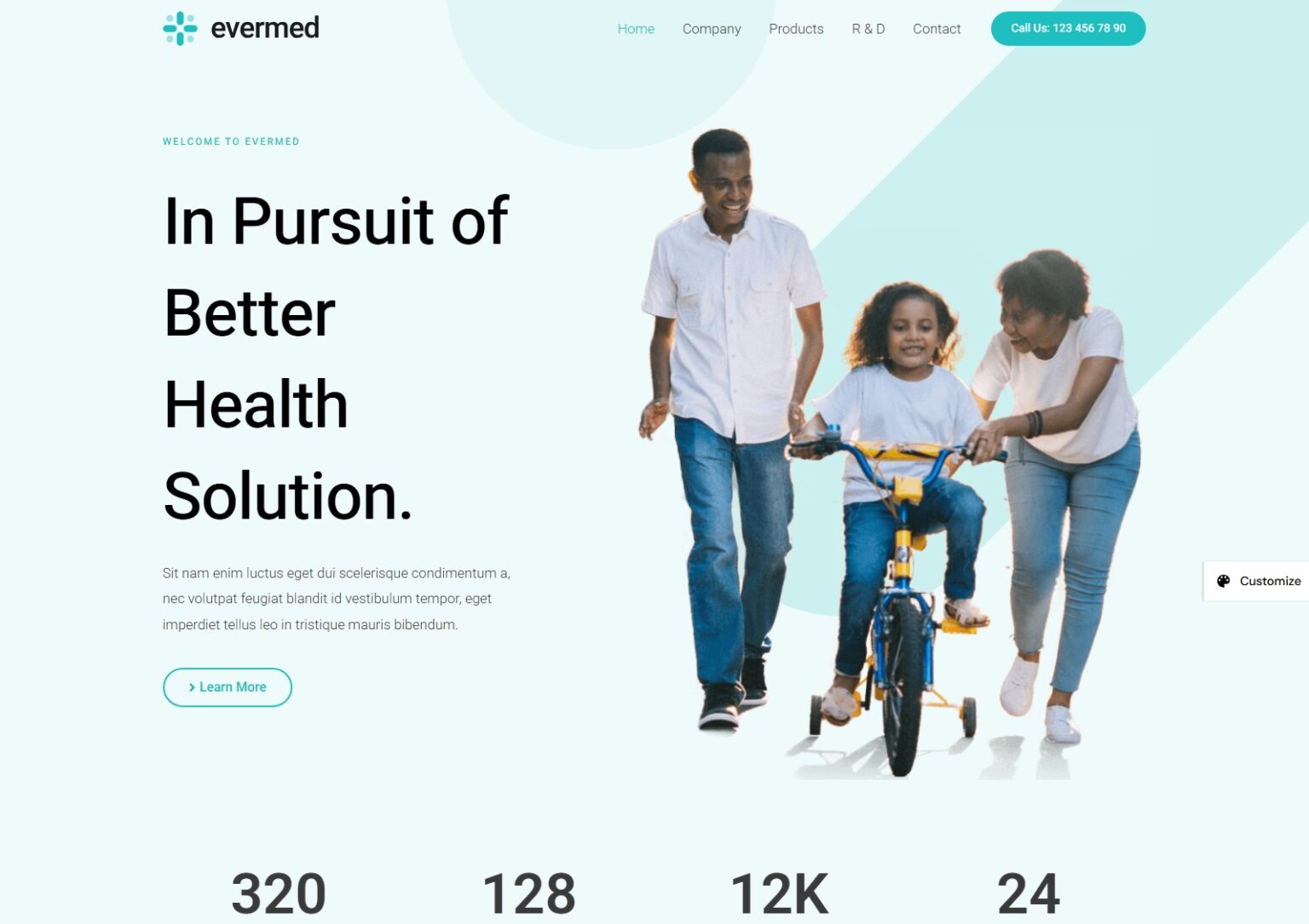 Eine Beispielwebseite für einen Kinderarzt Hauptseite